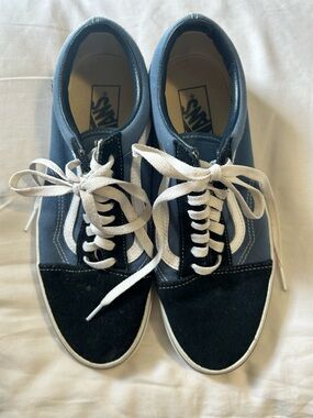 Vans Old Skool Blue and Black Lace-Up Sneakers